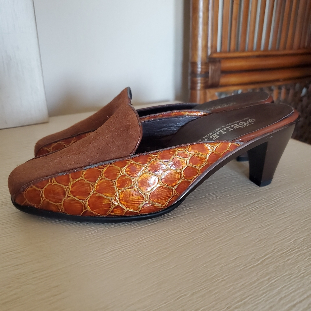HELLE COMFORT HEEL MULES Sz 7